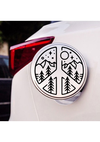 6-Gri Tarzı 28CM Yaratıcılık Tasarım Macera Dünya Barışı Araba Sticker Komik Pencere Vinil Etiketler Araba Stil Kendinden Yapışkanlı Amblem Araba Sticker (Yurt Dışından)