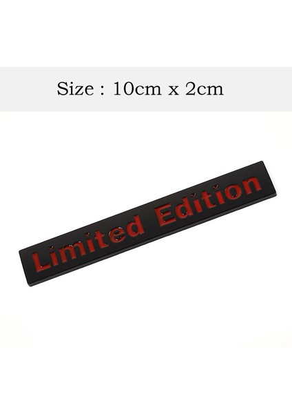 10CM Sınırlı Bmw Audi Honda Opel Toyota Mercedes Mazda Nissan Hyundai Ford Jeep Için 3D Metal Limited Edıtıon Amblem Rozet Araba Sticker Yapışkanı (Yurt Dışından)