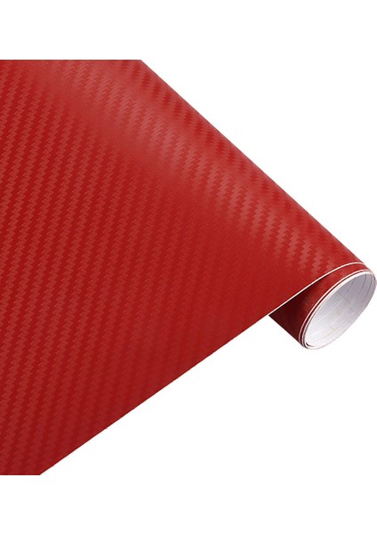 3D Kırmızı 200CM*30CM 3D Karbon Fiber Vinil Film 3m Araba Sticker Su Geçirmez Dıy Motosiklet Otomobil Araba Stil Kaplama Rulo Aksesuarları (Yurt Dışından)