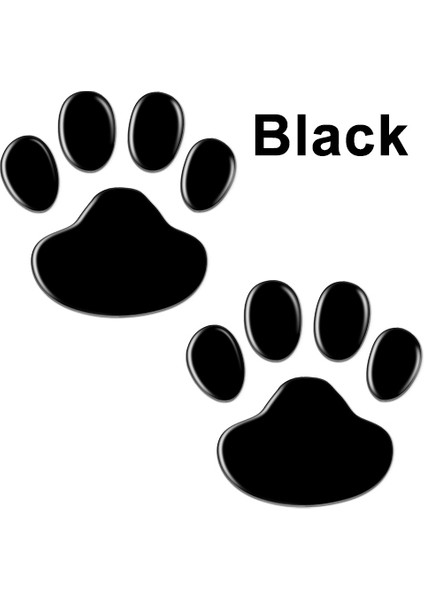 2 Adet Siyah 2 Adet Araba Aksesuarları Araba Sticker Cool Tasarım Pati 3D Hayvan Köpek Kedi Izi Etiket Araba Pvc Sticker Araba Sticker (Yurt Dışından)