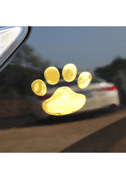 2 Adet Siyah 2 Adet Araba Aksesuarları Araba Sticker Cool Tasarım Pati 3D Hayvan Köpek Kedi Izi Etiket Araba Pvc Sticker Araba Sticker (Yurt Dışından)
