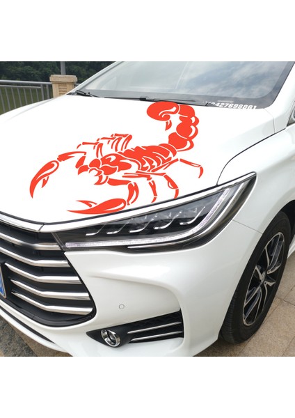 Kırmızı 1 Adet 3D Akrep Araç Stickerı Kamyonlar Pencere Su Geçirmez Pvc Araba Stili Oto Etiketi Araba Motor Kaputu Yan Şeritler Hayvan Etiketi (Yurt Dışından)