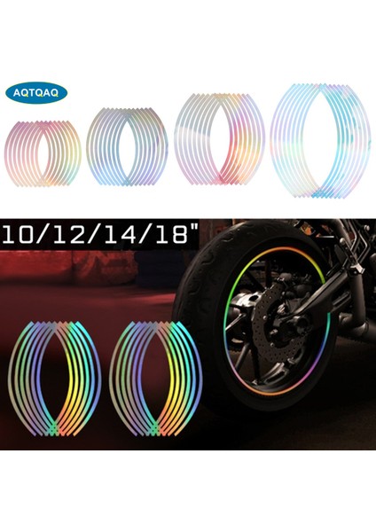14 Inç 16 Şerit Tekerlek Sticker Yansıtıcı Jant Şerit Bandı Bisiklet Motosiklet Araba 16 Inç Lastik Araba Aksesuarları (Yurt Dışından) fiyatları