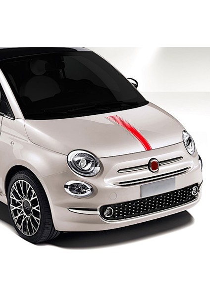 Mat Altın Fiat 500 Abarth Araba Kaput Stickerları Otomatik Dıy Şeritler Süsleme Tuning Aksesuarları Vinil Film Etiketler (Yurt Dışından) fiyatları