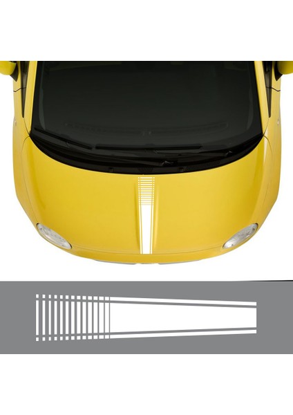 Mat Altın Fiat 500 Abarth Araba Kaput Stickerları Otomatik Dıy Şeritler Süsleme Tuning Aksesuarları Vinil Film Etiketler (Yurt Dışından) indirimleri