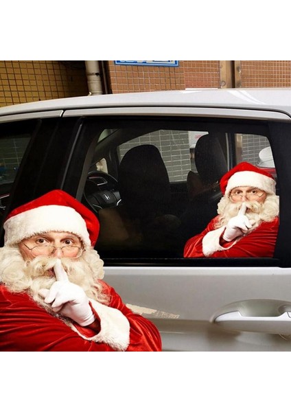 A Noel Baba Araba Cam Stickerları Sağ Sol Taraflı Otomobil Pencere Yapışkanı Vinil Sticker Dekorasyon 1 Adet (Yurt Dışından) fiyatları