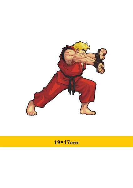 Ken Sağ Hadouken Yaratıcı Kapak Çizik Sticker Araba Sticker 2 Tarz Komik Araba Süsleme Vinil Sticker Laptop Sticker (Yurt Dışından)