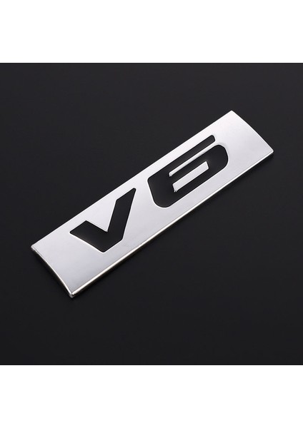 Turuncu Metal Araba Sticker V6 V8 Arka Amblemi Rozet Çıkartmalar Kuyruk Bagaj Sticker Benz Amg Bmw Mazda Chevrolet Skoda Ford Opel Audi Volvo Için (Yurt Dışından)