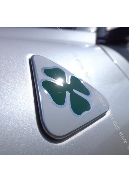 Siyah Alfa Romeo Giulia Stelvio Için 1 Çift Alüminyum Çamurluk Süsleme Sticker Dört Yapraklı Yonca Dış Sticker Araç Aksesuarları (Yurt Dışından) modelleri