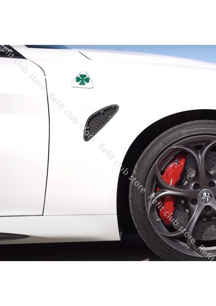 Siyah Alfa Romeo Giulia Stelvio Için 1 Çift Alüminyum Çamurluk Süsleme Sticker Dört Yapraklı Yonca Dış Sticker Araç Aksesuarları (Yurt Dışından) indirimleri