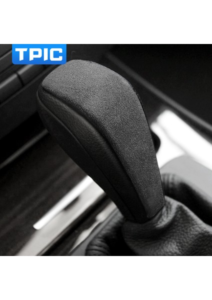 Stil B Gri Bmw E90 E92 E93 E60 E61 F Serisi X1 X5 Için Alcantara Süet Sarım Vites Topuzu Abs Trim Kapak Araba Sticker Dekorasyonu (Yurt Dışından)