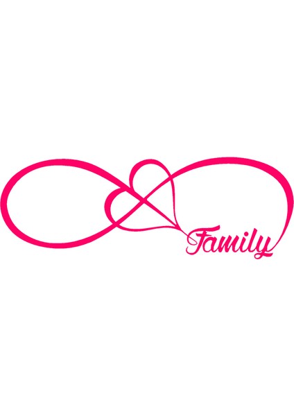 Pembe Araba Sticker 20*7cm Aile Aşk Kalp Sonsuza Kadar Sembol Komik Araba Çıkartma Yansıtıcı Lazer Vinil Çıkartmalar 3D Araba Süsleme (Yurt Dışından)