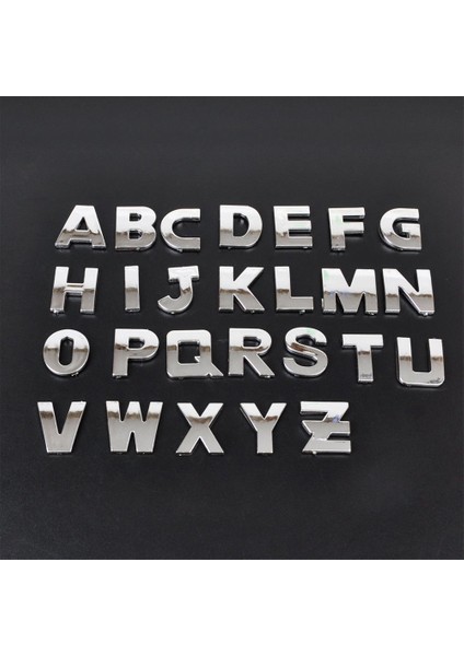 3D Krom Araba Amblemi Sticker Alfabe Harf Sayı Sembol Rozet Kelime Sticker Oto Süsleme Araba Etiketi Araba Aksesuarları (Yurt Dışından) fiyatları