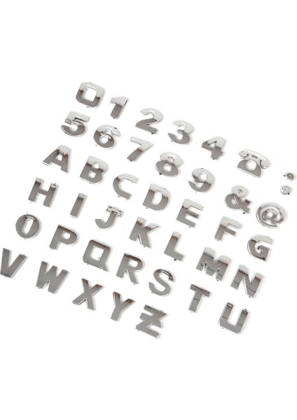 3D Krom Araba Amblemi Sticker Alfabe Harf Sayı Sembol Rozet Kelime Sticker Oto Süsleme Araba Etiketi Araba Aksesuarları (Yurt Dışından) fırsatları