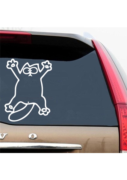 1-Siyah Stil M Beden Güzel Kedi Araba Sticker Komik Araba Sticker Yakıt Kapağı Ef Pencere Araba Gövde Sticker Motosiklet Süslemeleri (Yurt Dışından) fırsatları