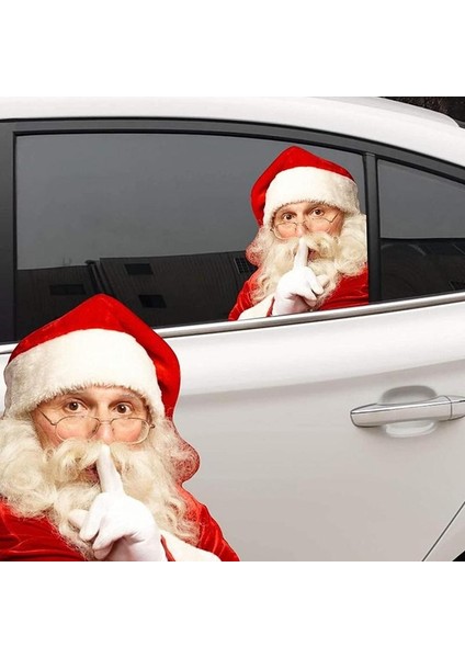 A Noel Baba Araba Cam Stickerları Sağ Sol Taraflı Otomobil Pencere Yapışkanı Vinil Sticker Dekorasyon 1 Adet (Yurt Dışından) modelleri