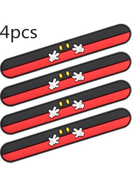 Eldivenler Araba Kapı Çizik Koruyucu Anti-Çarpışma Stickerlar Çizgi Film Araba Kapı Tampon Koruyucu Pvc Sticker Araba Aksesuarları (Yurt Dışından)