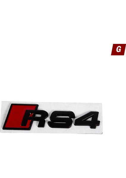 Rs4 Audi Rs4 Rs5 Rs6 Araç Stili Metal Araba Sticker Rozeti Amblem 3D Metal Araba Sticker Logo Oto Aksesuarları Modifiye (Yurt Dışından)