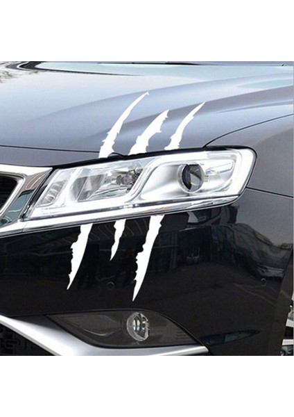 Beyaz Bmw Serisi X1 X3 X4 X5 X6 E60 E90 F15 F30 F35 Için Kişiselleştirilmiş Hayalet Pençesi Araba Far Kaş Stickerı (Yurt Dışından)