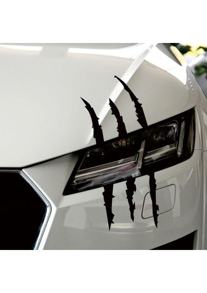 Beyaz Bmw Serisi X1 X3 X4 X5 X6 E60 E90 F15 F30 F35 Için Kişiselleştirilmiş Hayalet Pençesi Araba Far Kaş Stickerı (Yurt Dışından)