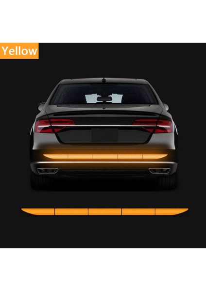 Yansıtıcı Sarı Araba Bagaj Yansıtıcı Sticker Uyarı Güvenlik Bantı Araç Gövde Yansıtıcı Etiketler Gece Uyarı Markası Oto Süsleme (Yurt Dışından)