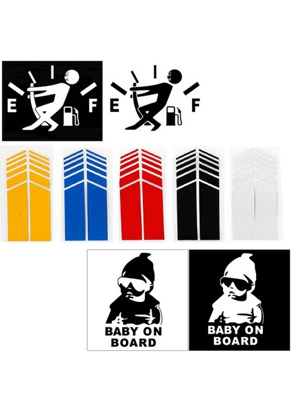 Şerit Sarı Araba Dış Sticker Moda Şerit Arka Görüş Aynası Sticker Çocuk Araba Sticker Komik Araba Sticker Kendin Yap Araba Dekorasyonu (Yurt Dışından)
