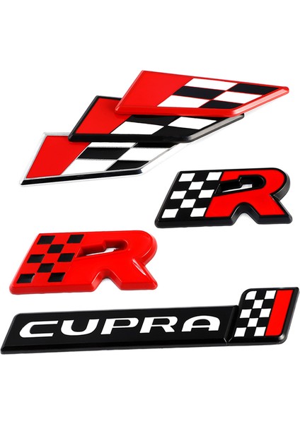 R R Çıkartması Seat Alhambra Altea Arona Arosa Ateca Cordoba R Cupra Exeo Ibiza Leon Mii Tarraco Toledo Fiat Için Araba Sticker Izgara Rozeti Amblemi (Yurt Dışından)