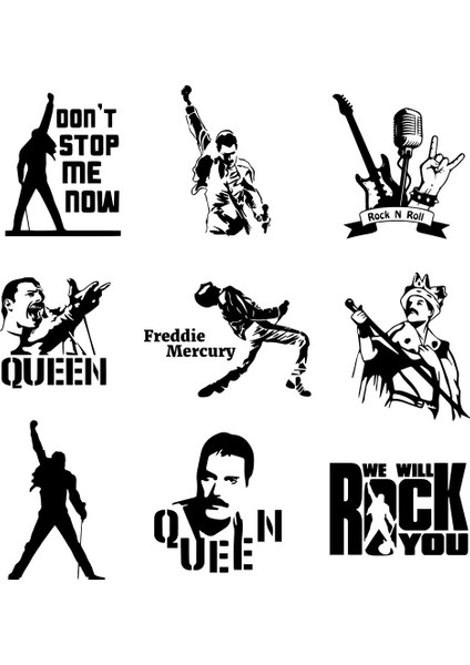 5-Mavi Tarzı M Beden Moda Freddie Mercury Queen Band Araba Sticker Araç Sticker Yağ Tank Kapağı Araba Stil Özel Aksesuarlar ve Etiket Sarma Vinil (Yurt Dışından) modelleri