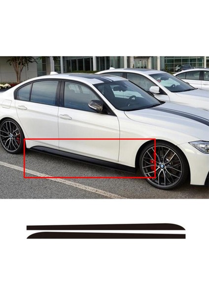 Mat Siyah Bmw E90 E92 E93 F20 F21 F30 F31 F32 F33 F34 F15 F10 F11 F02 G30 Için M Performans Yan Etek Eşiği Şerit Gövde Çıkartmaları Stickerlar (Yurt Dışından)