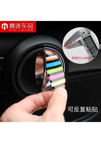 Kırmızı Kriko Hattı Bmw Mını Cooper R56 R55 R60 R61 Countryman F55 F56 F60 Araba Içi Tutma Kolu Sticker Kristal Epoksi D Kaplama - Araba Modifiye (Yurt Dışından) fırsatları