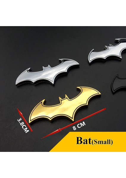 Sarı 3D Araba Stickerı Metal Yarasa Araba Logosu Araba Stil Metal Yarasa Rozeti Amblem Kuyruk Etiketi Motosiklet Araba Aksesuarları Otomobil (Yurt Dışından)