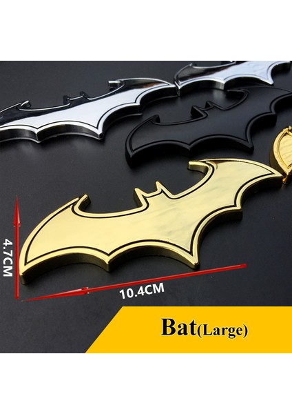 Sarı 3D Araba Stickerı Metal Yarasa Araba Logosu Araba Stil Metal Yarasa Rozeti Amblem Kuyruk Etiketi Motosiklet Araba Aksesuarları Otomobil (Yurt Dışından)