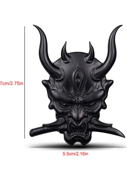 Stil - 2 Premium Savaşçı Metal Araba Yan Çamurluk Arka Bagaj Kafatası Rozeti Etiket Aracı Kamyon Motosiklet Rv Için 3D Araba Sticker (Yurt Dışından)