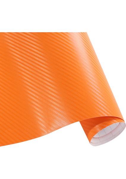 Turuncu 30CCM 3D Karbon Fiber Vinil Araba Kaplama Rulo Filmi Araba Sticker ve Çıkartmaları Motosiklet Araba Stil Aksesuarları Otomobiller (Yurt Dışından)