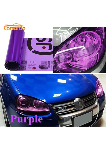 Mor Carcardo 30CM x 200CM Araba Far ve Stop Lambası Tint Vinil Filmi Sticker Araba Sis Lambası Arka Lamba Vinil Sticker -13 Renk Seçeneği- (Yurt Dışından)