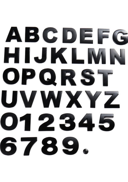 R Stili 45MM Yeni 45 Adet D Dıy Harf Alfabesi Amblemi Krom ve Siyah Araba Sticker Dijital Rozet Logo Aksesuarları Motosiklet (Yurt Dışından)