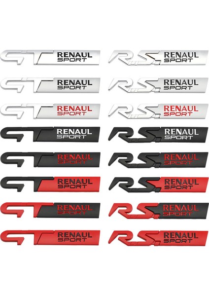 Kırmızı Renault Clio Scenic Laguna Logan Megane Koleos Sandero Safrane Velsatis Arkana Espace Için Araba Sticker Gt Sport Logo Amblemi Etiketi (Yurt Dışından) fiyatları