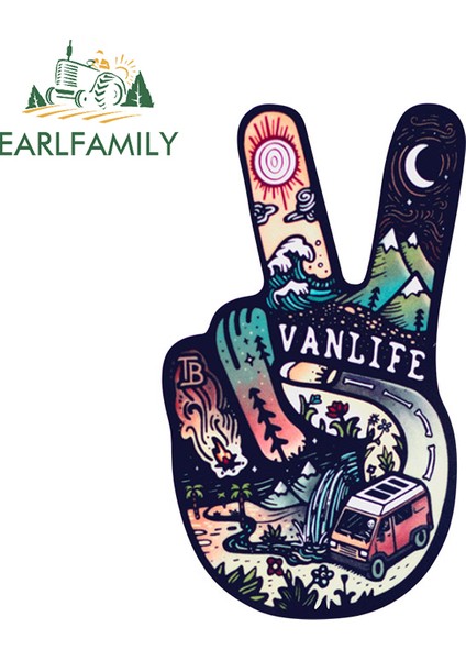 YT-171377-13CM Vanlife Araba Stickerları Güneş Koruyucu Çizik Çıkartmaları Vinil Laptop Karavan Dekor Araba Modası 13CM x 7.7cm (Yurt Dışından) fiyatları