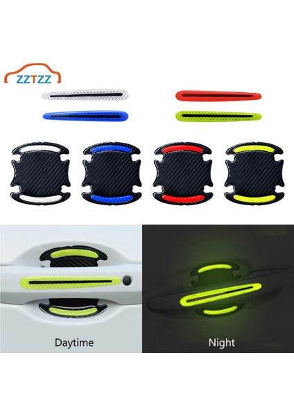 Stil - 2 - Yeşil Evrensel Karbon Fiber Araba Kapı Kolu Boya Çizik Koruyucu Sticker Kapağı Muhafız Koruyucu Film Araba Güvenlik Yansıtıcı Şeritler (Yurt Dışından) fiyatları