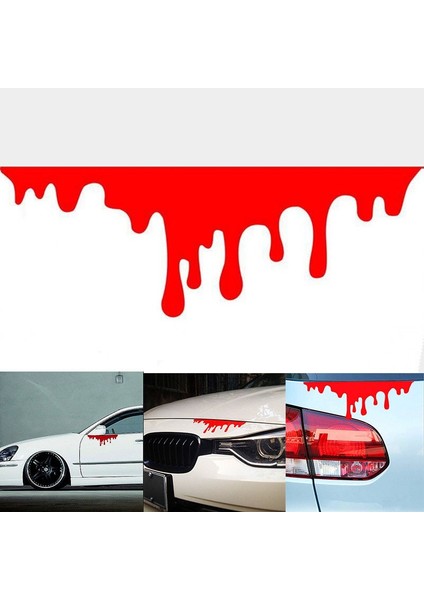 2 Adet Cadılar Bayramı Araba Kırmızı Kan Sticker Yansıtıcı Otomatik Cool Etiketler Işık Tampon Gövde Sticker Kapak Damlalar Araba Grafik Dekoratif Vinil (Yurt Dışından) fırsatları