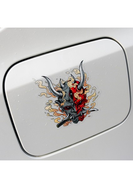 B Küçük Noizzy Japonca Prajna Araba Sticker Hannya Oto Çıkartma Kırmızı Şeytan Pencere Şeytan Tampon Vinil Yakıt Tankı Motosiklet Dizüstü Stil (Yurt Dışından)