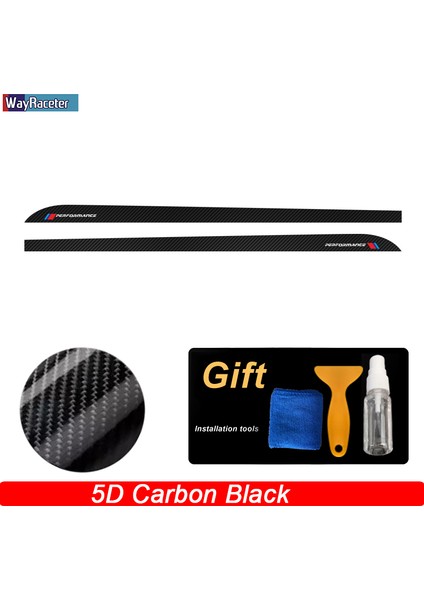 F06 Stili Için 5d Karbon Siyahı Bmw F20 F40 F22 F30 E90 F32 F10 F06 F07 F E60 Z4 G20 F15 F16 G30 X1 Için M Performans Kapı Yan Etek Sticker Çıkartması (Yurt Dışından)