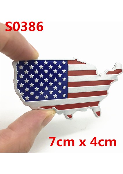 S0386 Ford Cadillac Dodge Ram Toyota Honda Için Araba Tasarımı Otomatik Abd Sticker 3D Amerikan Bayrağı Rozet Amblem Çıkartma Süsleme (Yurt Dışından)