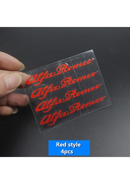 Kırmızı Alfa Romeo Cast Vınyl Fren Kaliper Çıkartmalar Sticker Araba Logosu Amblem Rozet Çıkartmalar Giulietta Mito Için 4 Adet (Yurt Dışından)