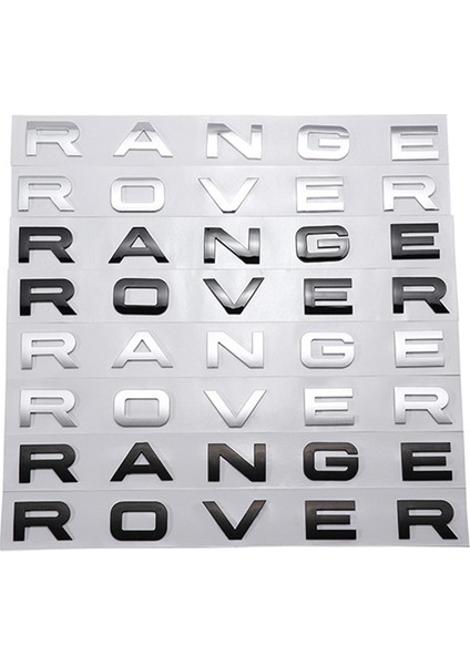 C Parlak Siyah Land Rover Range Rover Velar Spor Keşif Defender Krom Ön Başlık Sticker Için 3D Harf Araba Kaput Kaput Kapağı Amblemi (Yurt Dışından)