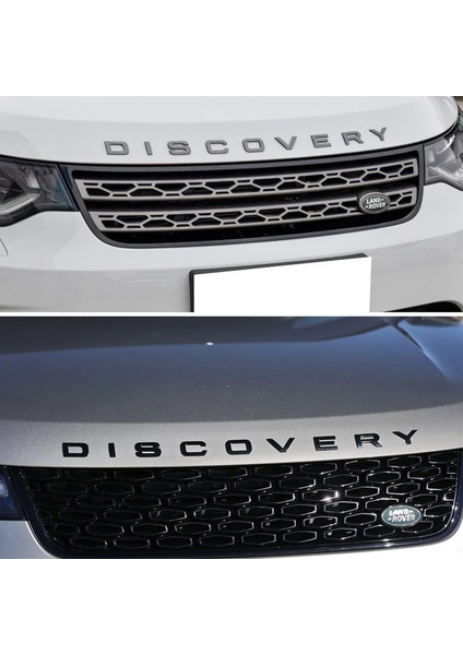 C Parlak Siyah Land Rover Range Rover Velar Spor Keşif Defender Krom Ön Başlık Sticker Için 3D Harf Araba Kaput Kaput Kapağı Amblemi (Yurt Dışından)
