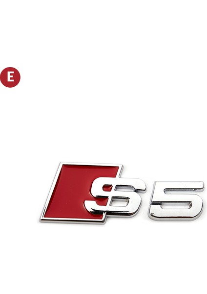 S5 Audi Rs4 Rs5 Rs6 Araç Stili Metal Araba Sticker Rozeti Amblem 3D Metal Araba Sticker Logo Oto Aksesuarları Modifiye (Yurt Dışından)
