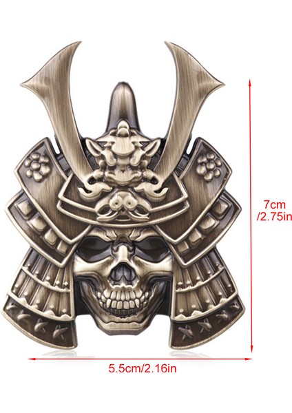 Stil - 4 Premium Savaşçı Metal Araba Yan Çamurluk Arka Bagaj Kafatası Rozeti Etiket Aracı Kamyon Motosiklet Rv Için 3D Araba Sticker (Yurt Dışından)