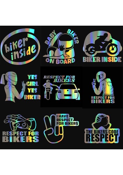 15X14.5CM Hungmieh Bisikletçilere Saygı Araba Sticker Vinil Yansıtıcı Komik Stickerlar Otomobil 3D Motosiklet Stickerları ve Etiketler Araba Stil Hedef: E-Ticaret Başlığına Çevirin (Yurt Dışından) indirimleri