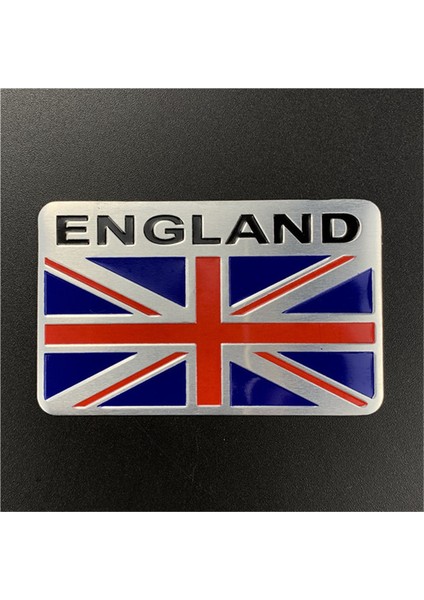 Ingiltere 50X80MM Evrensel 3D Alüminyum Abd Rusya Fransa Almanya Italya Ingiltere Ispanya Bayrak Kare Araba Sticker Araba Modelleme Aksesuarları (Yurt Dışından)